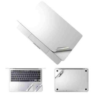 JRC Upper Cover Film + Bottom Cover Film + Full-Support Film + Touchpad Film Laptop Protective Sticker For Macbook 14Pro 2021 A2442(Silver)