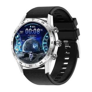 LOANIY DT70 Analog Digital Dual Display Smart Call Watch(Silver Silicone)
