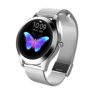 LOANIY KW10 Heart Rate/Sleep Monitoring Smart Watch(Silver Steel)