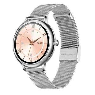 LOANIY CF80 1.08 Inch Heart Rate Monitoring Smart Bluetooth Watch, Color: Silver Steel