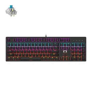 Ajazz STK131 104-Key Custom Macro Programmable RGB Keyboard, Cable Length:1.6m(Black Blue Shaft)