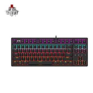 Ajazz STK130 87-Key Customize RGB Keyboard, Cable Length:1.6m, Color: Black Red Shaft