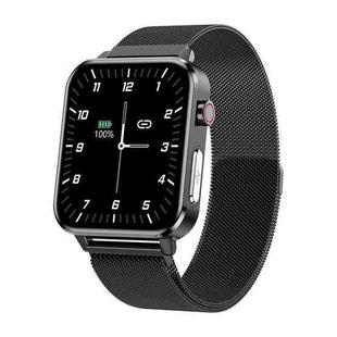 LOANIY E86 1.7 Inch Heart Rate Monitoring Smart Bluetooth Watch, Color: Black Steel