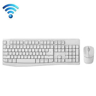 Rapoo X1800PRO 104 Keys Waterproof Multimedia Wireless Keyboard Mouse Set(White)