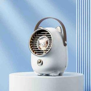 Turbine Water Cold Fan USB Desktop Humidity Spray Small Fan(Tanuka White 2000 mAh)