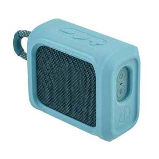 Speaker Portable Silicone Protective Cover Can Be Fastened With Strap For JBL GO3(Pink Blue)