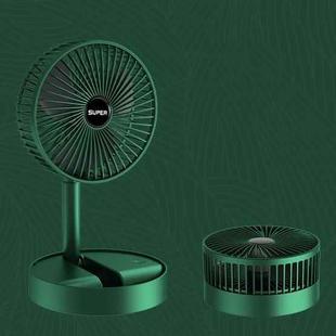 Portable Folding Fan  Retractable Floor Standing Fan,Style: USB Plug In (Green)