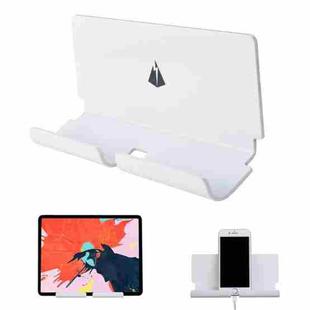 Wall Paste Mobile Phone Tablet Charging Base Bracket(White)