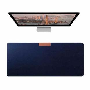 2PCS Felt Keyboard Mouse Pad Desk Pad, Specification: 300 × 700 × 2mm(Navy Blue)