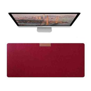 2PCS Felt Keyboard Mouse Pad Desk Pad, Specification: 300 × 800 × 3mm(Red Wine)