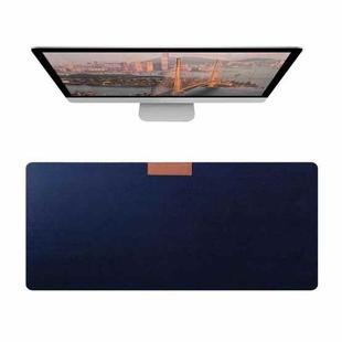 2PCS Felt Keyboard Mouse Pad Desk Pad, Specification: 300 × 800 × 3mm(Navy Blue)