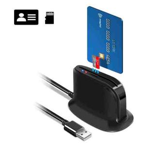 Rocketek  SCR812 USB 2.0 Smart Card Reader IC ID CAC TF Card Reader(Black)