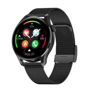 HD3 1.32 Inch Heart Rate Monitoring Smart Watch with Payment Function(Black Steel)