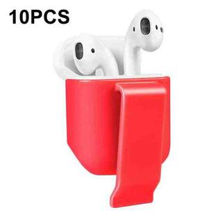 10 PCS Portable Headset Waist Hanging Protective Cover, Suitable For AirPods 2(Red)