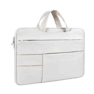 ND05SDZ Waterproof Wearable Laptop Bag, Size: 14.1-15.4 inches(Creamy-white)