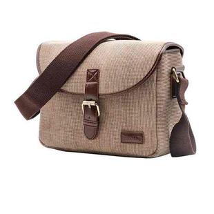 Casual SLR Camera Canvas Crossbody Bag(Khaki)