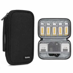 Baona BN-C004 Mini U Disk Headphone Data Cable Storage Bag, Color: Single Layer (Black)