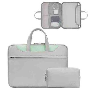Baona BN-Q006 PU Leather Full Opening Laptop Handbag For 11/12 inches(Gray+Mint Green+Power Bag)