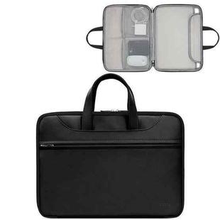 Baona BN-Q006 PU Leather Full Opening Laptop Handbag For 14 inches(Black)