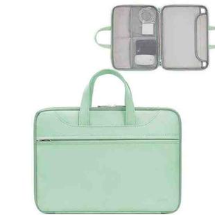 Baona BN-Q006 PU Leather Full Opening Laptop Handbag For 15/15.6/16 inches(Light Green)