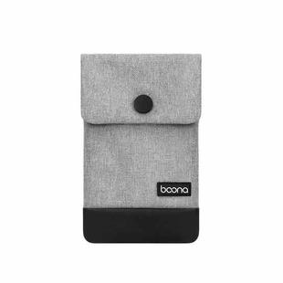 Baona Waterproof Data Cable Protective Bag, Spec: Hidden Buckle Small (Gray)