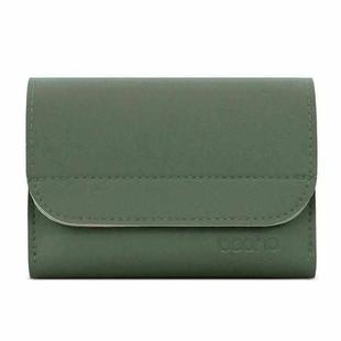 Baona BN-Q009 Small Leather Mouse Charger Storage Bag(Gray Green+Light Green)