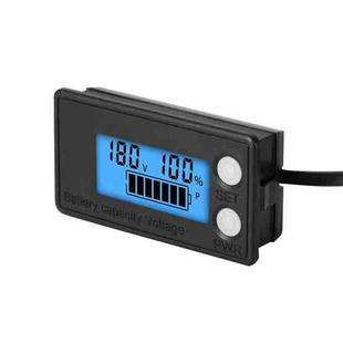 Waterproof LCD Two-wire Lead-acid Lithium Battery Digital Display Voltage Meter 8-72V (Blue)