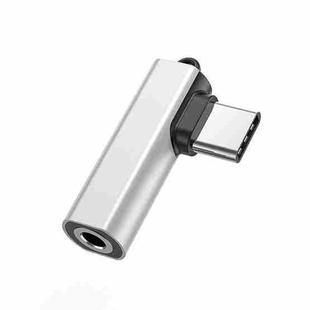 BK-158 Type-c/USB-C Elbow Headphone Adapter(Silver)