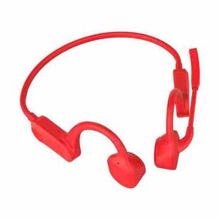 GCRT-X100 Waterproof Bone Conduction Bluetooth Headset with Microphone(Red)