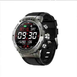 K28H 1.32 Inch Heart Rate/Blood Pressure/Blood Oxygen Monitoring Watch, Color: Silver Gray