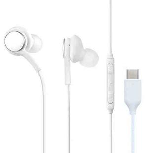 115 Type-C Digital Chip Wire-controlled Headphones For Samsung  Note 10 (White)