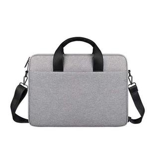 ST09 Portable Single-shoulder Laptop Bag, Size: 15.6 inches(Gray with Shoulder Strap)