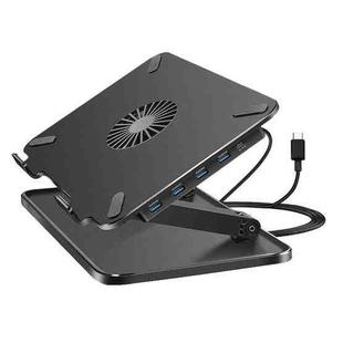 Foldable Laptop Cooling Stand, Spec: Fan Model+USB-C Port