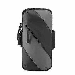 Running Mobile Phone Arm Bag Outdoor Equipment Wrist Bag(Black Gray)
