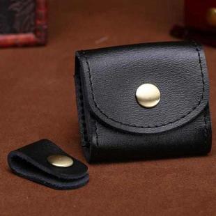 S122 Vintage Mini Leather Headphone Bag(Black)