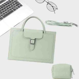 S176 Portable Waterproof Laptop Bag with Power Pack, Size: 14 inches(Mint Green)