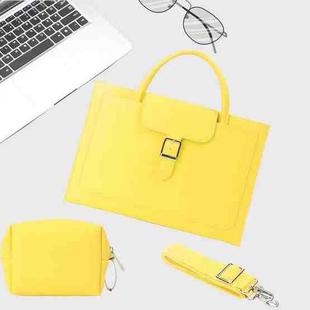 S176 Portable Waterproof Laptop Bag with Power Pack, Size: 15 inches(Goose Yellow)