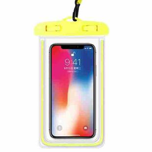 4 PCS Sealed Luminous PVC Waterproof Cover Swimming Mobile Phone Waterproof Bag(Yellow)