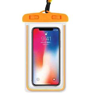 4 PCS Sealed Luminous PVC Waterproof Cover Swimming Mobile Phone Waterproof Bag(Orange)