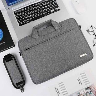 DSMREN Nylon Laptop Handbag Shoulder Bag,Model: 044 Light Gray, Size: 15.6 Inch
