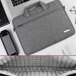 DSMREN Nylon Laptop Handbag Shoulder Bag,Model: 044 Air Cushion Light gray, Size: 13.3 Inch