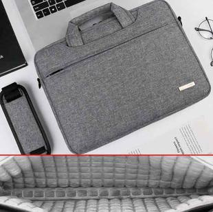 DSMREN Nylon Laptop Handbag Shoulder Bag,Model: 044 Air Cushion Light gray, Size: 15.6 Inch