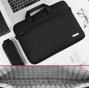 DSMREN Nylon Laptop Handbag Shoulder Bag,Model: 044 Air Cushion Black, Size: 13.3 Inch