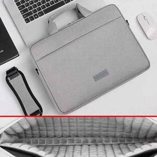 DSMREN Nylon Laptop Handbag Shoulder Bag,Model: 285 Air Cushion Light Gray, Size: 15.6 Inch