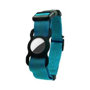 PUGGA GG1002 Polyester Dog GPS Device Protector Collar For AirTag, Size: M(Blue)