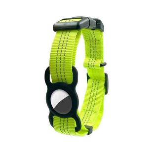 PUGGA GG1002 Polyester Dog GPS Device Protector Collar For AirTag, Size: M(Fluorescent Green)