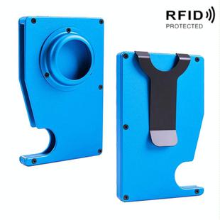 AK-1 RFID Portable Anti-theft Card Holder For AirTag(Blue)