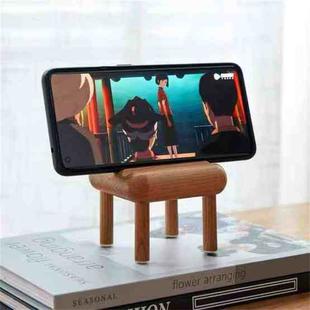 Solid Wood Mobile Phone Stand Chair Ornament Mobile Phone Base(Beech)