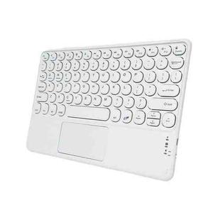 H01A 10 Inch Mini Portable Universal Wireless Bluetooth Keyboard with Touch(White)