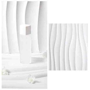 PVC Material Stereo 3D Shooting Background Board Photo Props,50 X 50cm(D105 Ripple White)